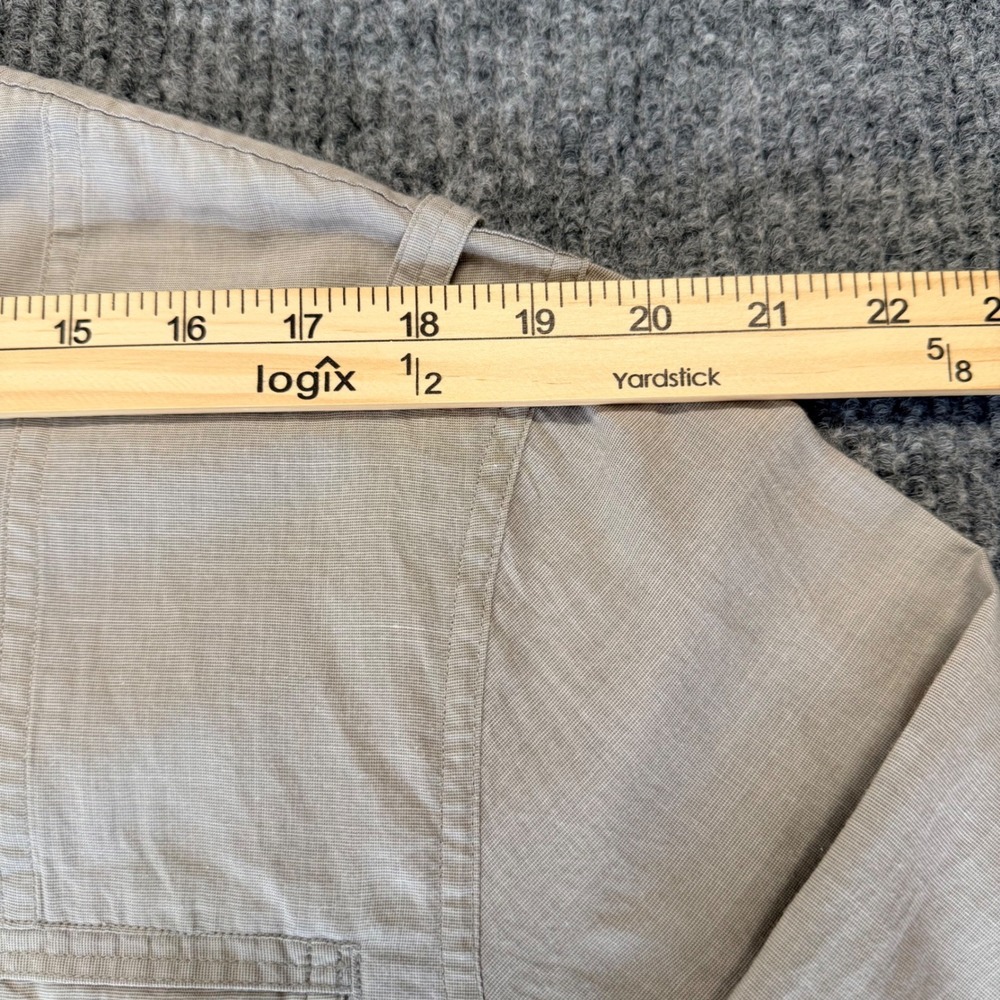 John Varvatos USA Mens XL Tan Beige Utility Roll Tab Sleeve Button Down Shirt - Picture 4 of 11